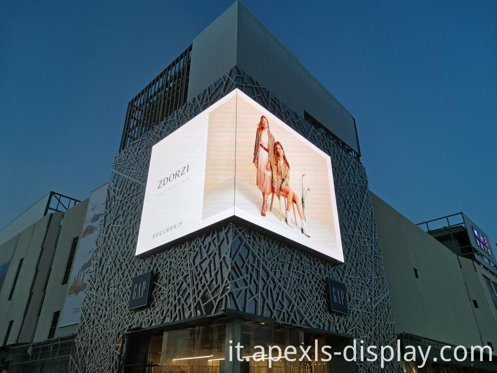 Tabellone per le affissioni a led per esterni ad angolo retto 3 Right Angle Outdoor Led Billboard 3